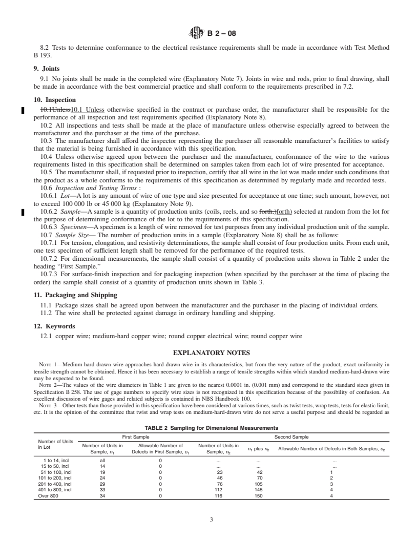 REDLINE ASTM B2-08 - Standard Specification for  Medium-Hard-Drawn Copper Wire