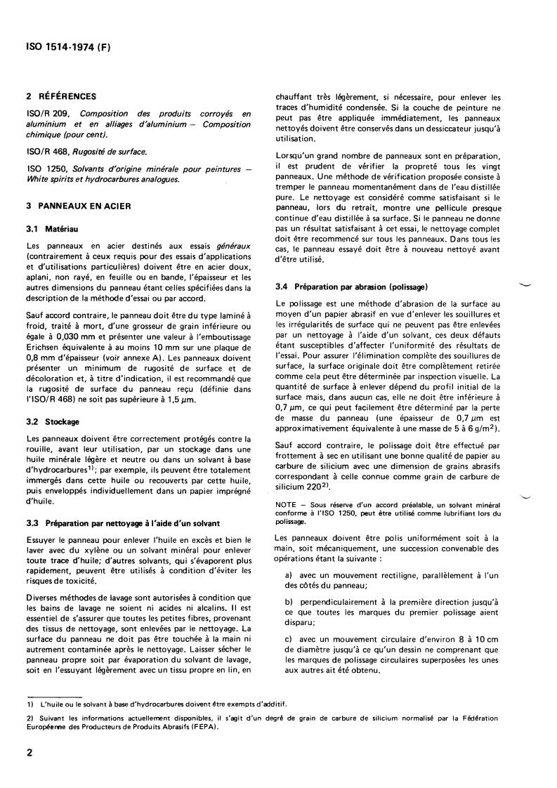 ISO 1514:1974 ISO 1514:1974 - Paints and varnishes — Standard panels for testing
Released:5/1/1974 - Page 4 preview