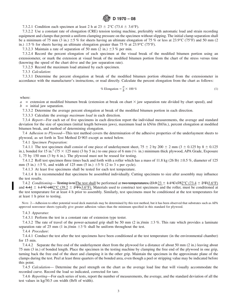 REDLINE ASTM D1970-08 - Standard Specification for Self-Adhering Polymer Modified Bituminous Sheet Materials Used as Steep Roofing Underlayment for Ice Dam Protection