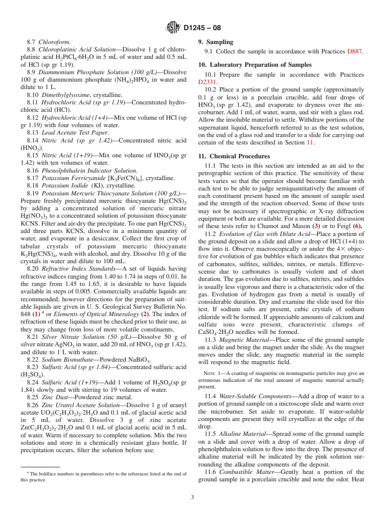 ASTM D1245-08 - Standard Practice for  Examination of Water-Formed Deposits by Chemical Microscopy