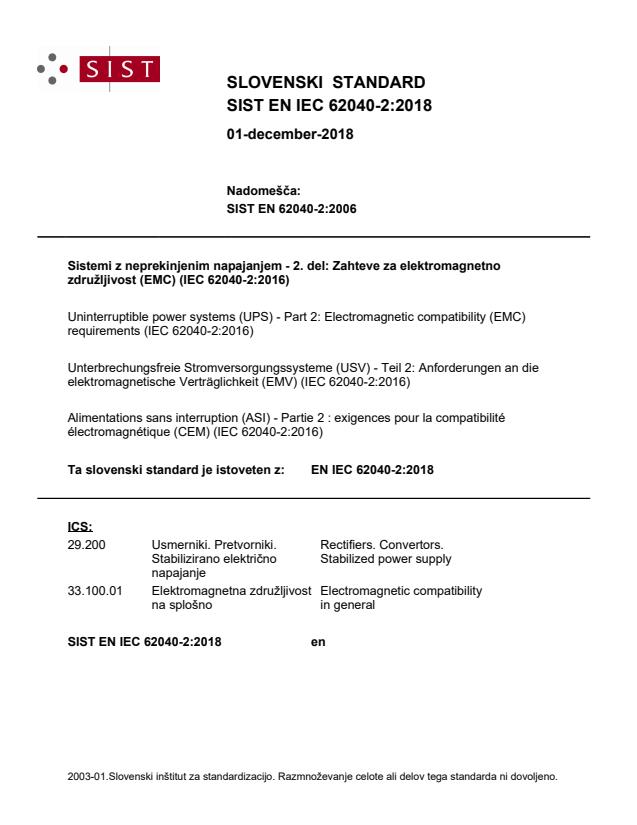EN IEC 62040-2:2018 - BARVE