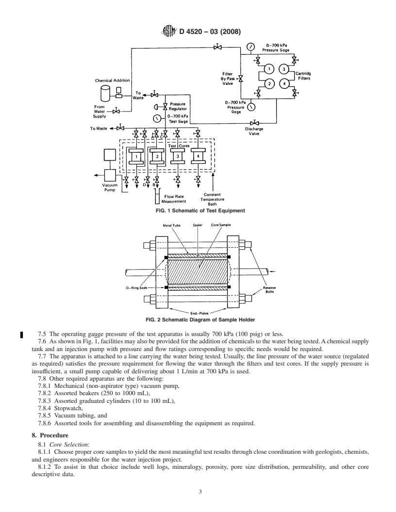 REDLINE ASTM D4520-03(2008) - Standard Practice for  Determining Water Injectivity Through the Use of On-Site Floods