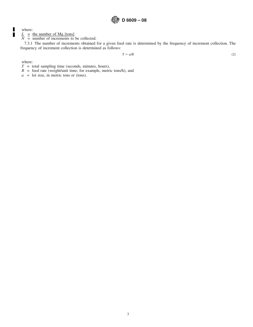 REDLINE ASTM D6609-08 - Standard Guide for Part-Stream Sampling of Coal