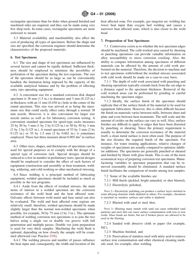 ASTM G4-01(2008) - Standard Guide for Conducting Corrosion Tests in Field Applications