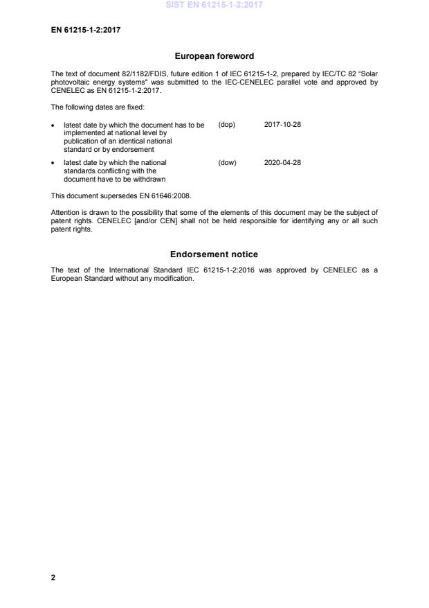 EN 61215-1-2:2017 EN 61215-1-2:2017 - Page 4 preview