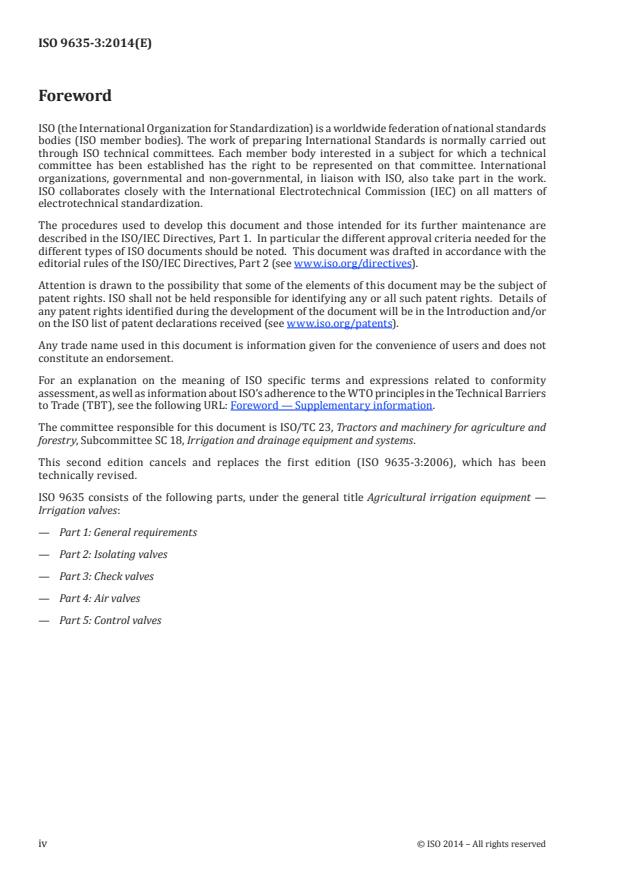 ISO 9635-3:2014 ISO 9635-3:2014 - Agricultural irrigation equipment -- Irrigation valves - Page 4 preview