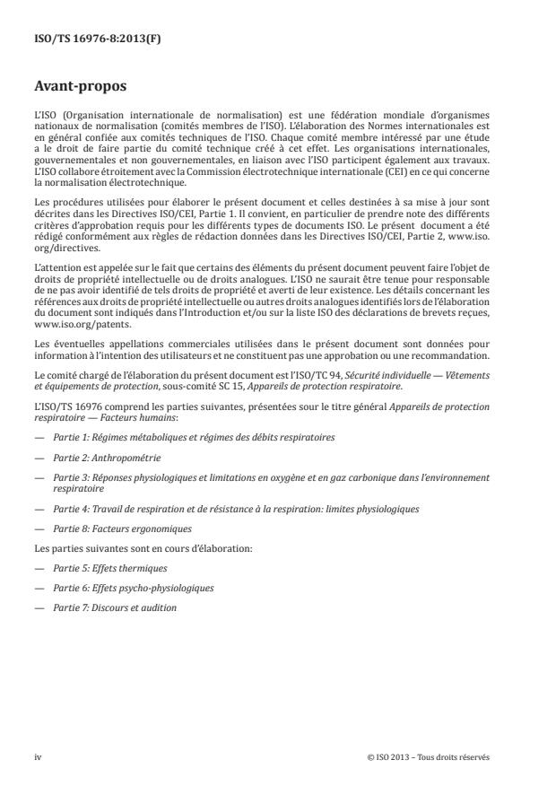 ISO/TS 16976-8:2013 ISO/TS 16976-8:2013 - Appareils de protection respiratoire -- Facteurs humains - Page 4 preview
