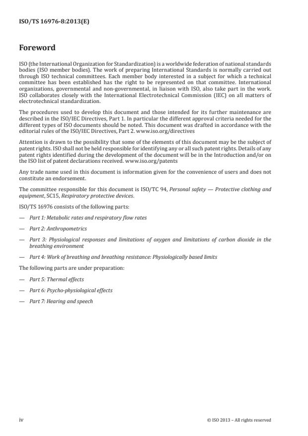 ISO/TS 16976-8:2013 ISO/TS 16976-8:2013 - Respiratory protective devices -- Human factors - Page 4 preview