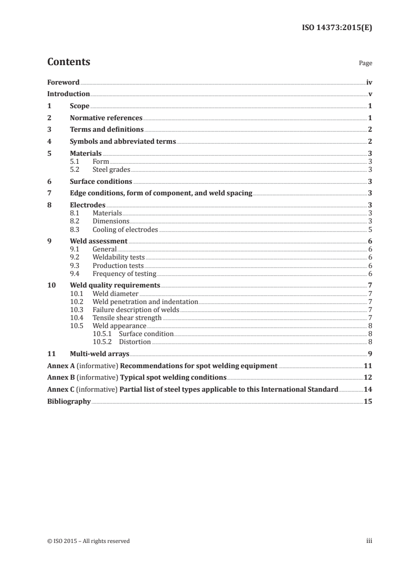ISO 14373:2015 - Resistance welding — Procedure for spot welding of uncoated and coated low carbon steels
Released:3/13/2015