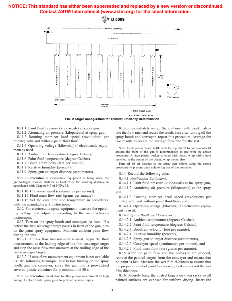 ASTM D5009-96(2002) - Standard Test Method for Evaluating and Comparing Transfer Efficiency of Spray Applied Coatings Under Laboratory Conditions