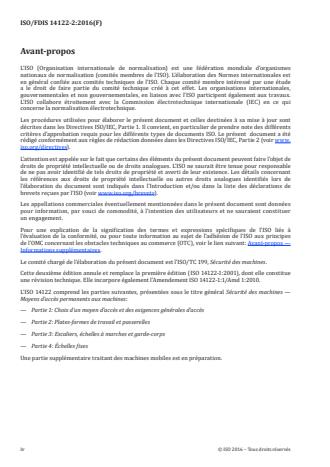 ISO 14122-2:2016 ISO 14122-2:2016 - Sécurité des machines -- Moyens d'acces permanents aux machines - Page 4 preview