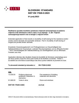 SIST EN 17020-5:2023 - Page 1 preview