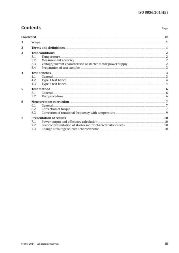 ISO 8856:2014 - Road vehicles -- Electrical performance of starter motors -- Test methods and general requirements