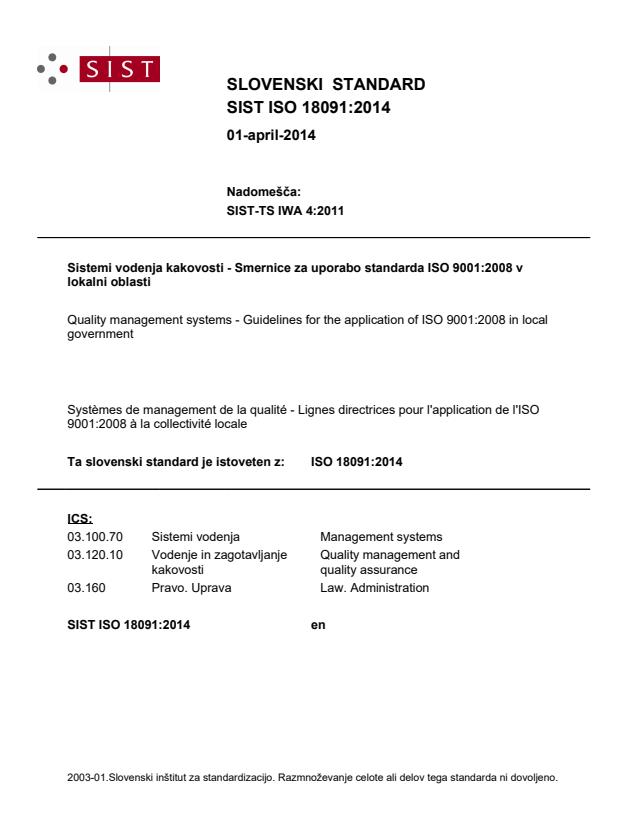 ISO 18091:2014 - BARVE