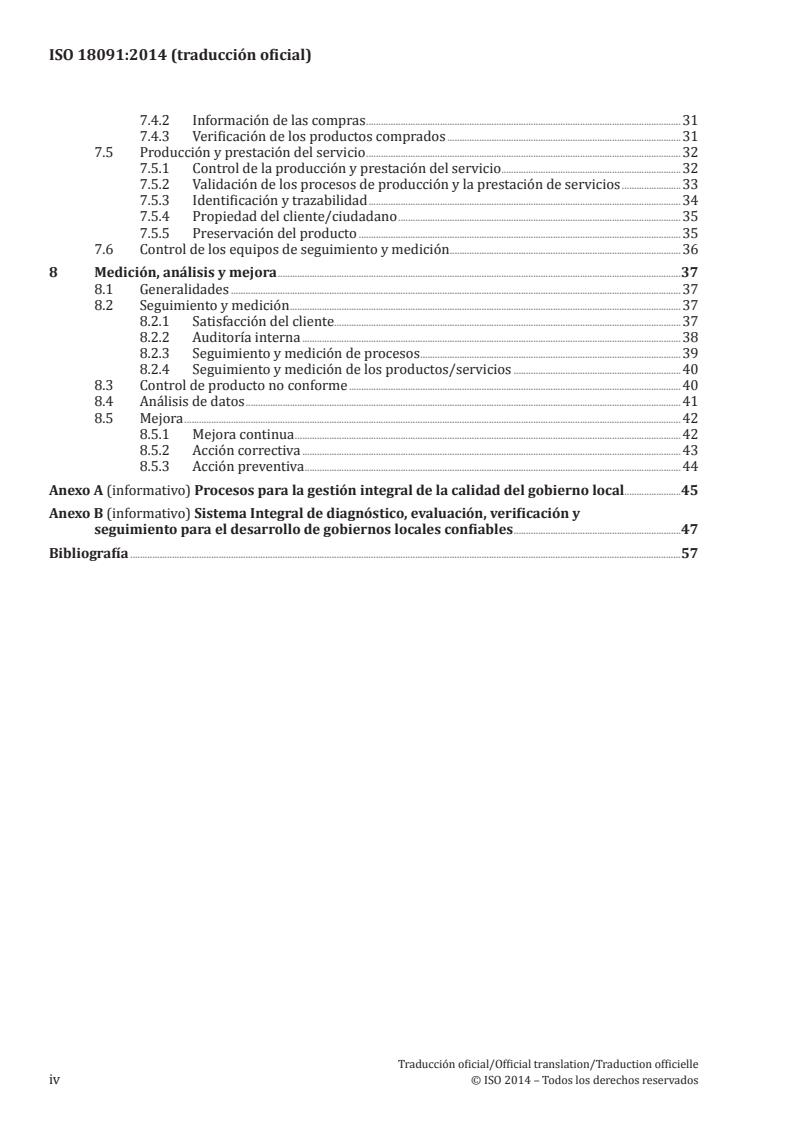 ISO 18091:2014 ISO 18091:2014 - Quality management systems -- Guidelines for the application of ISO 9001:2008 in local government - Page 4 preview