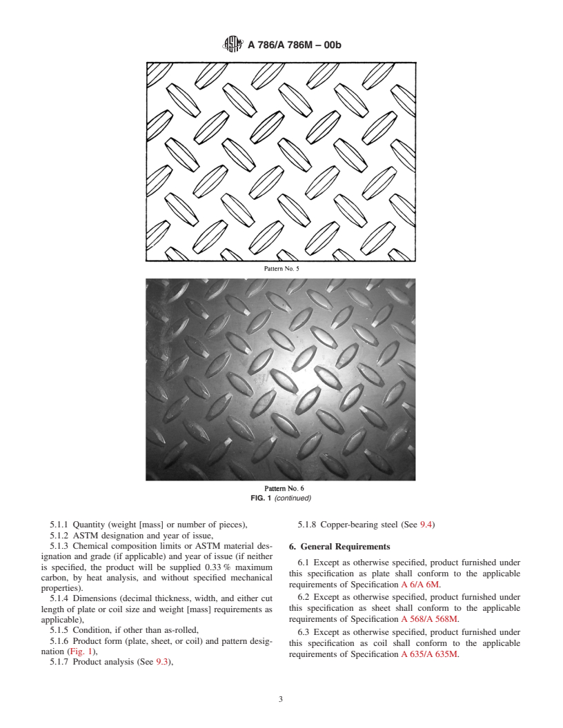 ASTM A786/A786M-00b - Standard Specification for Hot-Rolled Carbon, Low-Alloy, High-Strength Low-Alloy, and Alloy Steel Floor Plates