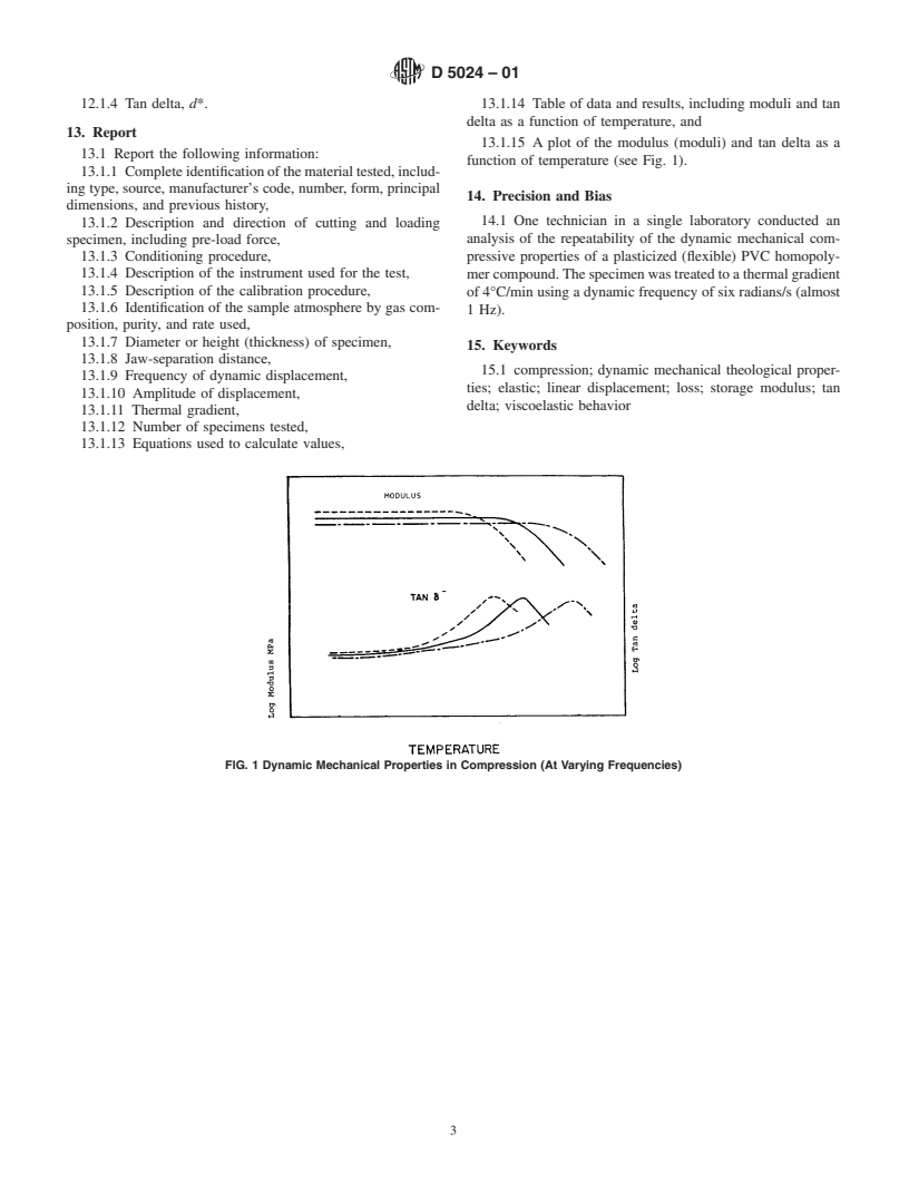 ASTM D5024-01 - Standard Test Method for Plastics: Dynamic Mechanical Properties: In Compression