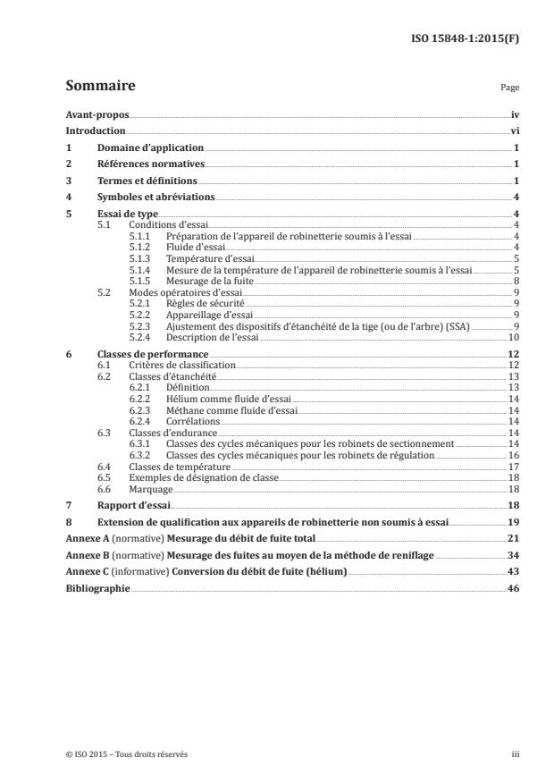 ISO 15848-1:2015 - Robinetterie industrielle -- Mesurage, essais et modes opératoires de qualification pour émissions fugitives
