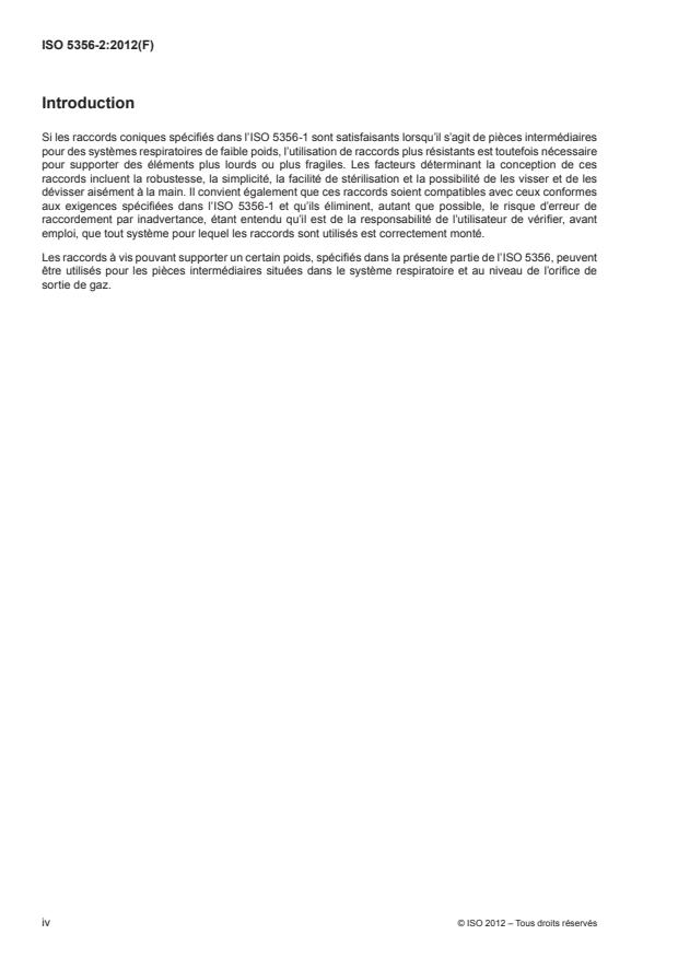 ISO 5356-2:2012 ISO 5356-2:2012 - Matériel d'anesthésie et de réanimation respiratoire -- Raccords coniques - Page 4 preview