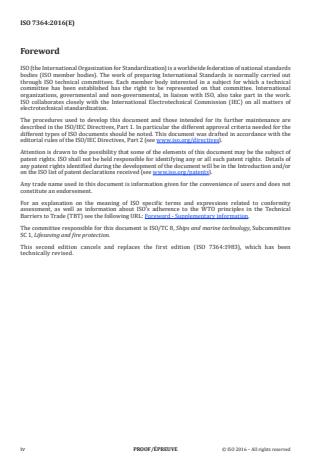 ISO 7364:2016 ISO 7364:2016 - Ships and marine technology -- Deck machinery -- Accommodation ladder winches - Page 4 preview