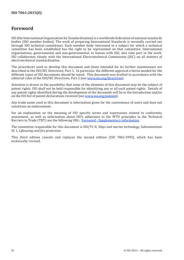 ISO 7061:2015 ISO 7061:2015 - Ships and marine technology -- Aluminium shore gangways for seagoing vessels - Page 4 preview