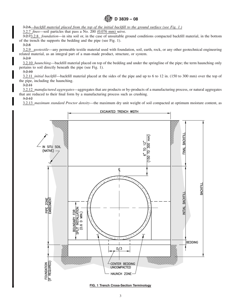 REDLINE ASTM D3839-08 - Standard Guide for Underground Installation of <span class='unicode'>&#x201C;</span>Fiberglass<span class='unicode'>&#x201D;</span> (Glass-FiberReinforced Thermosetting-Resin) Pipe