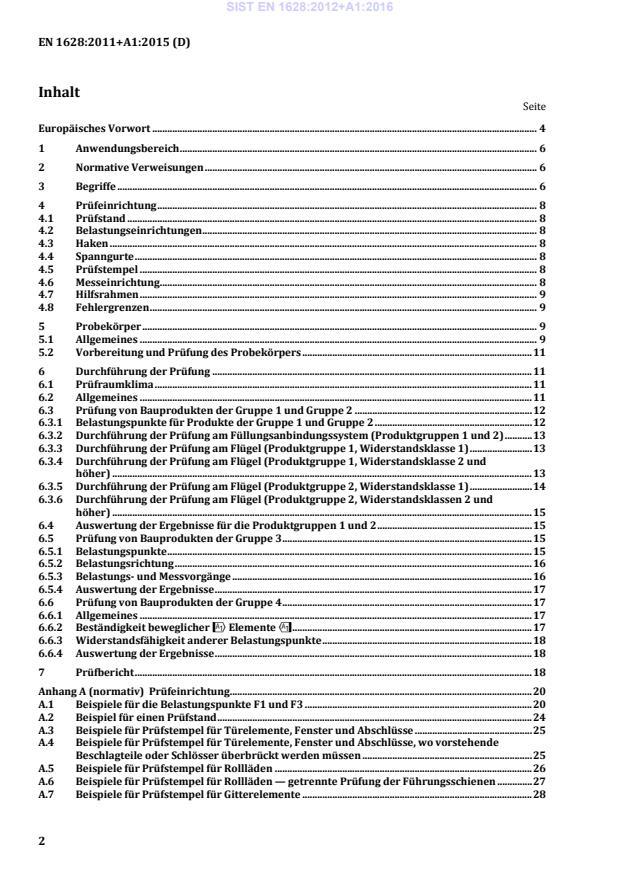 EN 1628:2011+A1:2015 EN 1628:2012+A1:2016 (DE) - BARVE - Page 4 preview