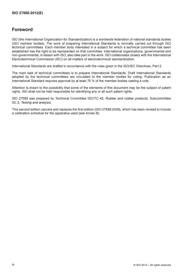 ISO 27588:2012 ISO 27588:2012 - Rubber, vulcanized or thermoplastic -- Determination of dead-load hardness using the very low rubber hardness (VLRH) scale - Page 4 preview
