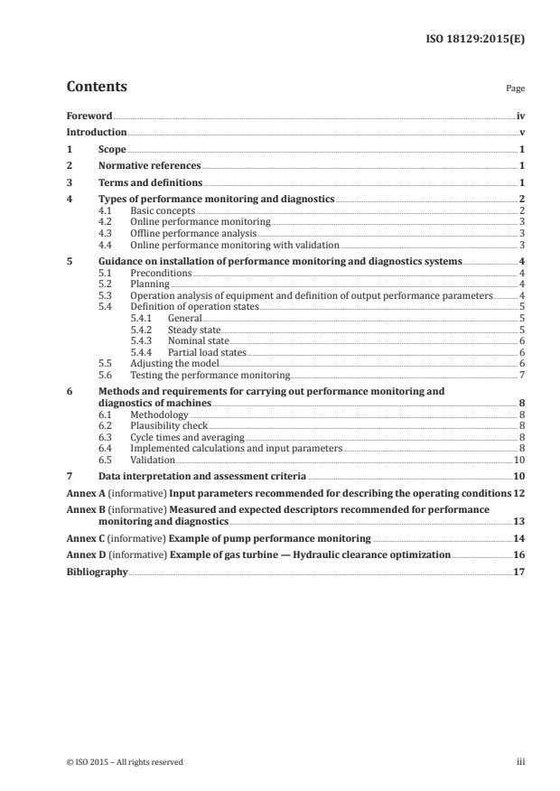 ISO 18129:2015 - Condition monitoring and diagnostics of machines -- Approaches for performance diagnosis