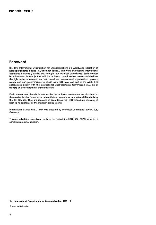 ISO 1567:1988 ISO 1567:1988 - Dentistry -- Denture base polymers - Page 2 preview