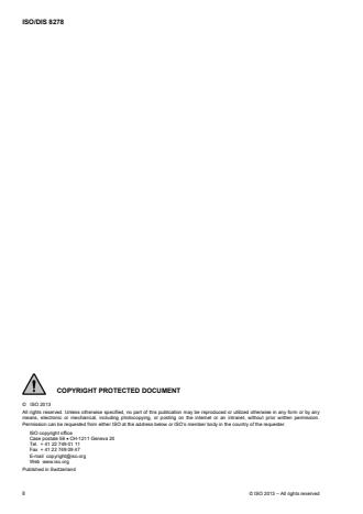 ISO 8278:2016 ISO 8278:2016 - Aerospace series -- Hydraulic, pressure compensated, variable delivery pumps -- General requirements - Page 2 preview