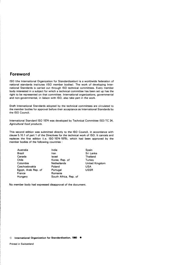 ISO 1574:1980 ISO 1574:1980 - Tea -- Determination of water extract - Page 2 preview