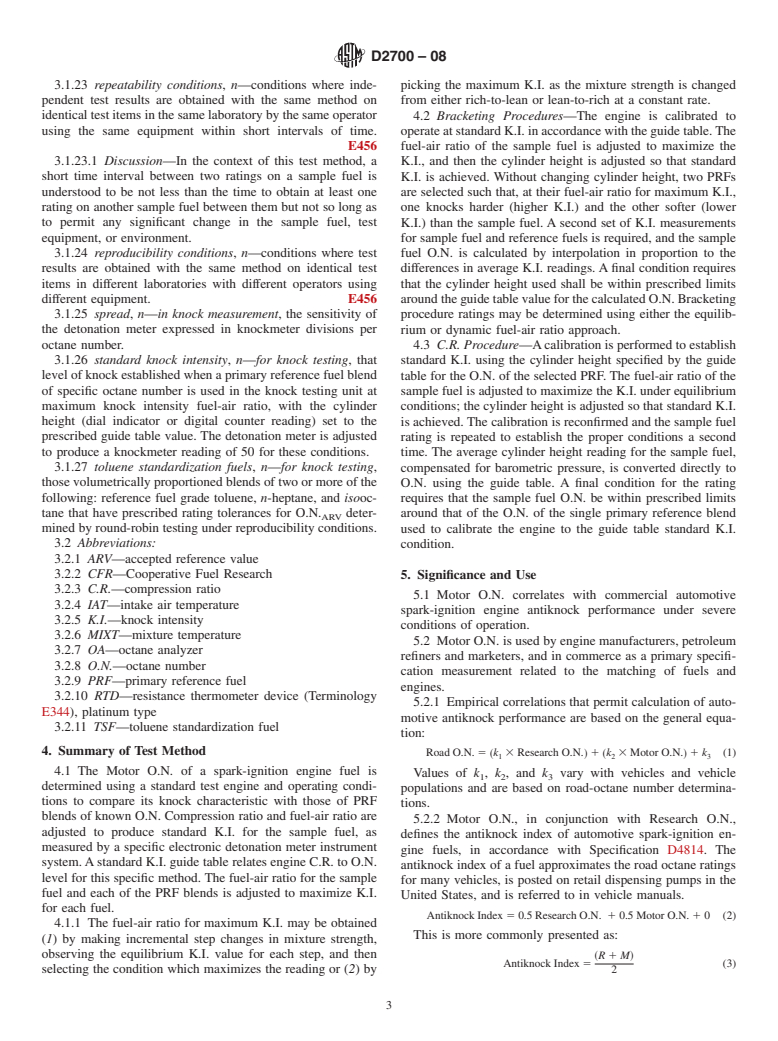 ASTM D2700-08 - Standard Test Method for Motor Octane Number of Spark-Ignition Engine Fuel