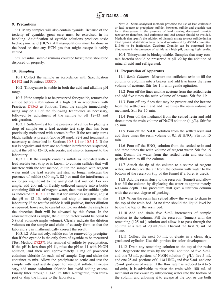 ASTM D4193-08 - Standard Test Method for Thiocyanate in Water