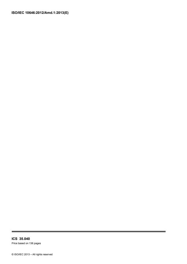 ISO/IEC 10646:2012/Amd 1:2013 ISO/IEC 10646:2012/Amd 1:2013 - Linear A, Palmyrene, Manichaean,
Khojki, Khudawadi, Bassa Vah, Duployan, and other
characters - Page 4 preview