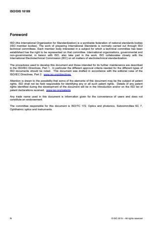 ISO 18189:2016 ISO 18189:2016 - Ophthalmic optics -- Contact lenses and contact lens care products -- Cytotoxicity testing of contact lenses in combination with lens care solution to evaluate lens/solution interactions - Page 4 preview