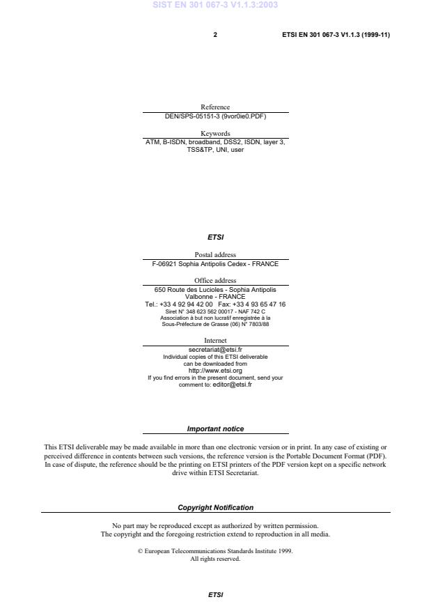 SIST EN 301 067-3 V1.1.3:2003 SIST EN 301 067-3 V1.1.3:2003 - Page 4 preview