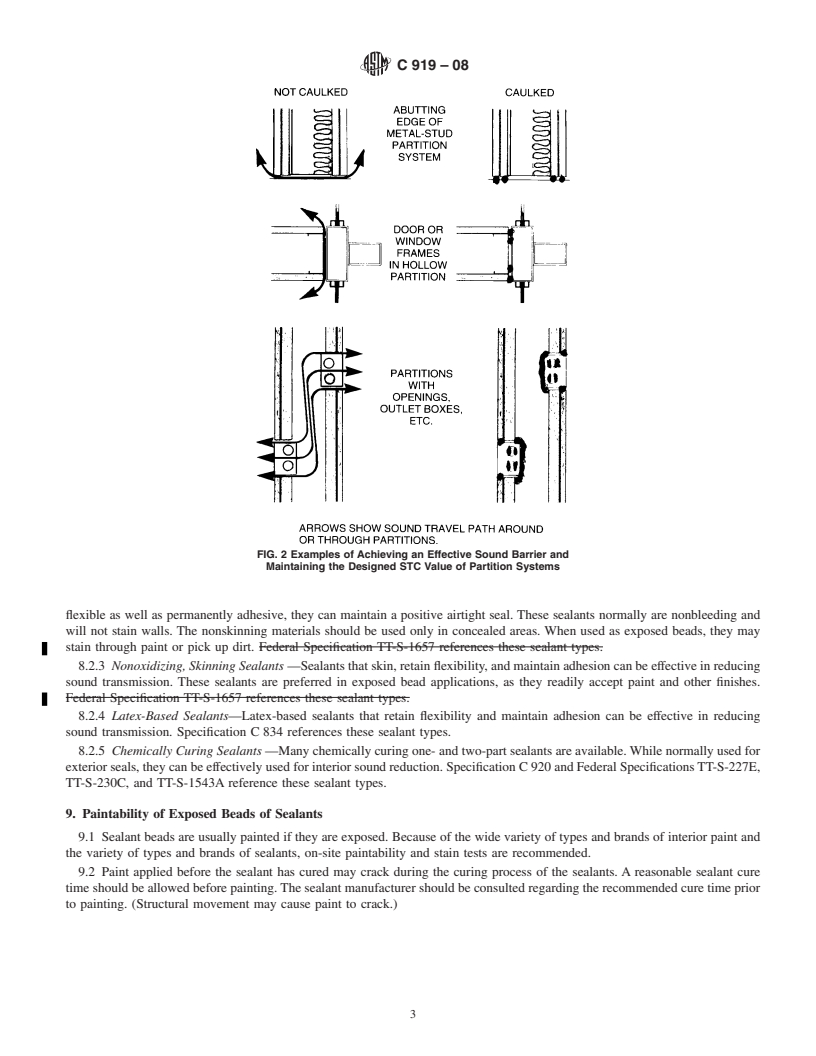 REDLINE ASTM C919-08 - Standard Practice for  Use of Sealants in Acoustical Applications