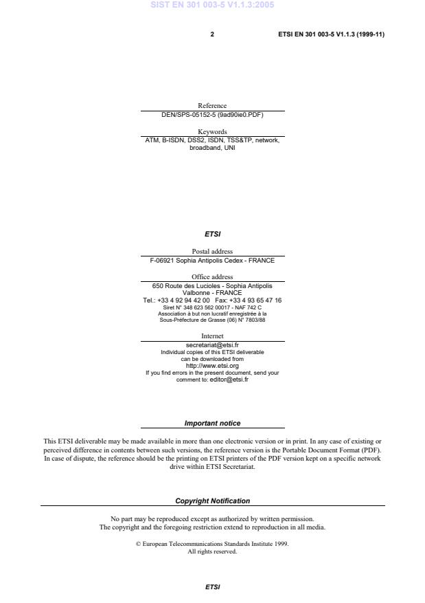 SIST EN 301 003-5 V1.1.3:2005 SIST EN 301 003-5 V1.1.3:2005 - Page 4 preview