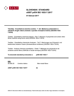 prEN ISO 1833-7:2017 - Page 1 preview