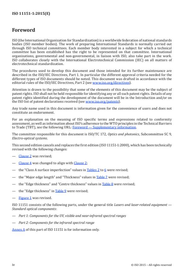 ISO 11151-1:2015 ISO 11151-1:2015 - Lasers and laser-related equipment -- Standard optical components - Page 4 preview