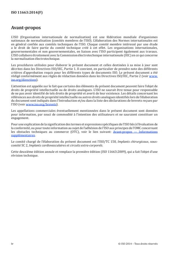 ISO 11663:2014 ISO 11663:2014 - Qualité des fluides de dialyse pour hémodialyse et thérapies apparentées - Page 4 preview