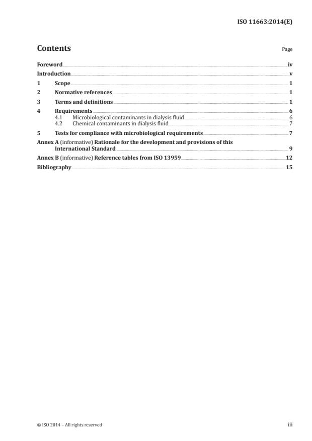 ISO 11663:2014 - Quality of dialysis fluid for haemodialysis and related therapies