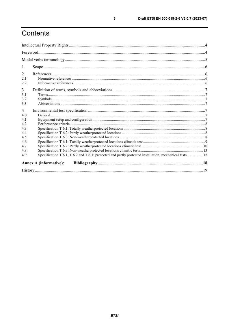 ETSI EN 300 019-2-6 V3.0.7 (2023-07) - Environmental Engineering (EE); Environmental conditions and environmental tests for telecommunications equipment; Part 2: Specification of environmental tests; Sub-part 6: Ship environments