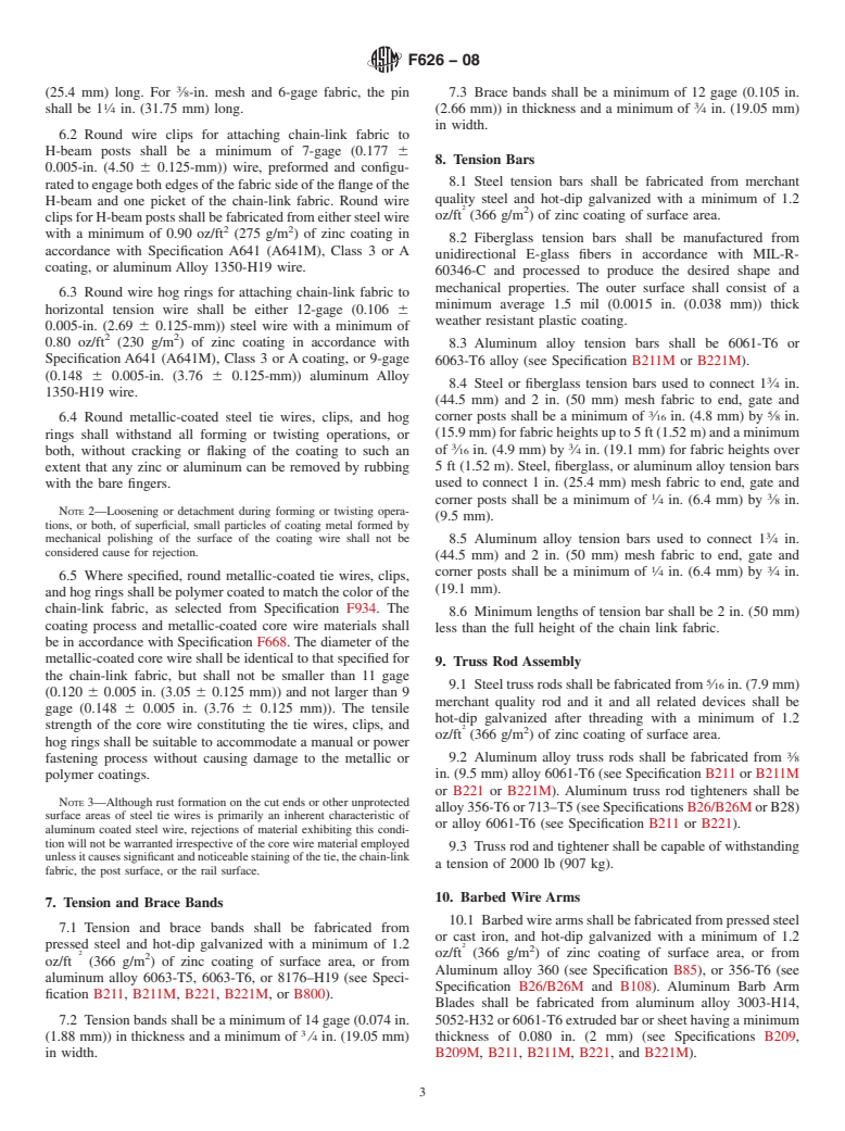 ASTM F626-08 - Standard Specification for Fence Fittings