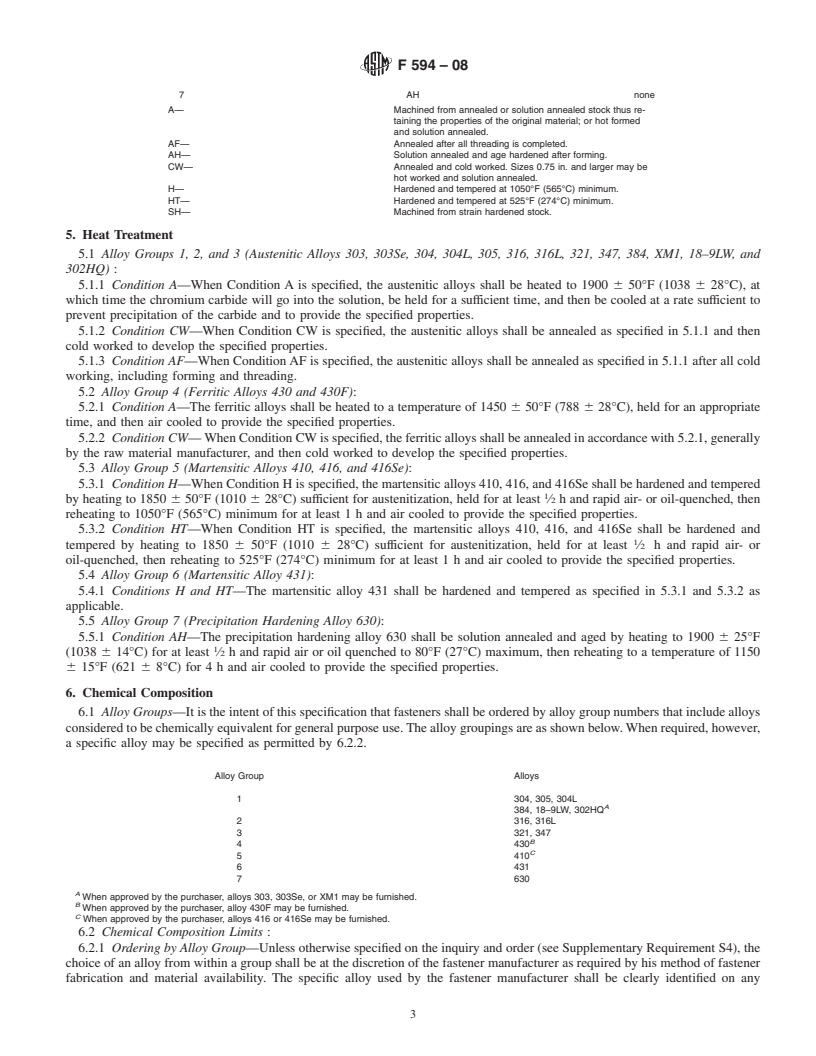 REDLINE ASTM F594-08 - Standard Specification for  Stainless Steel Nuts