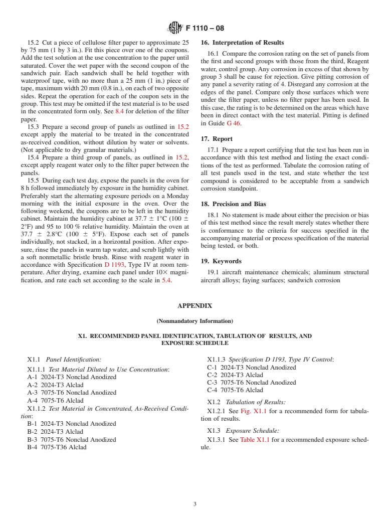 ASTM F1110-08 - Standard Test Method for Sandwich Corrosion Test