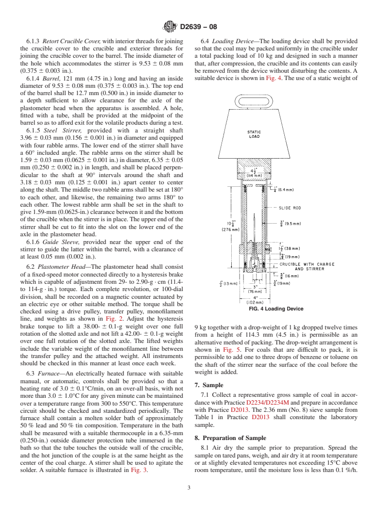 ASTM D2639-08 - Standard Test Method for Plastic Properties of Coal by the Constant-Torque Gieseler Plastometer