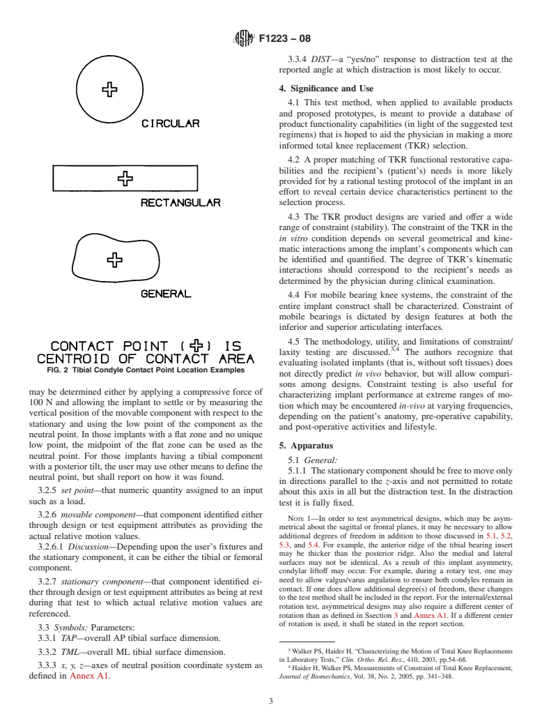 ASTM F1223-08 - Standard Test Method for Determination of Total Knee Replacement Constraint