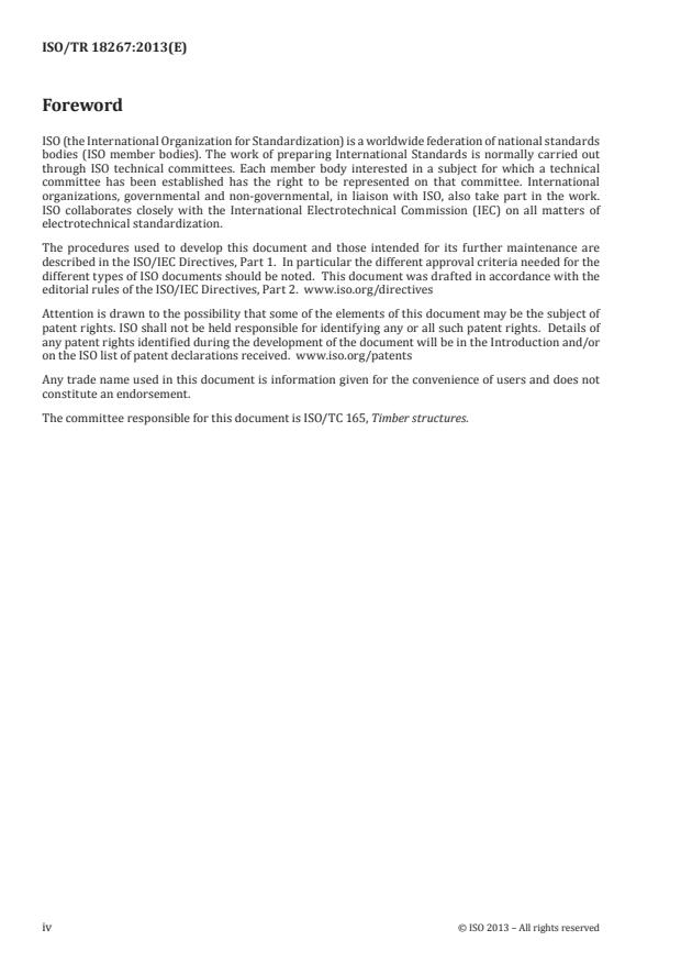 ISO/TR 18267:2013 ISO/TR 18267:2013 - Timber structures -- Review of design standards - Page 4 preview